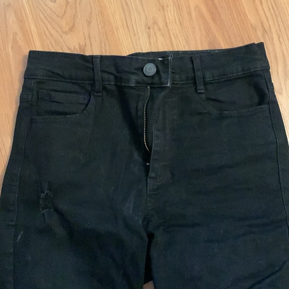 Garage high rise black ripped jeans size 5 - Picture 3 of 4